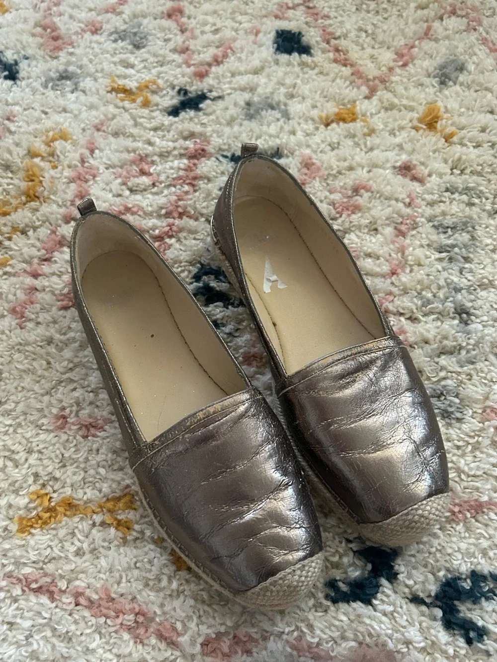 Stuart Weitzman metallic espadrille 9.5